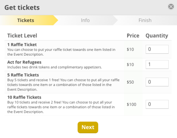 Ticket Levels and Registration
